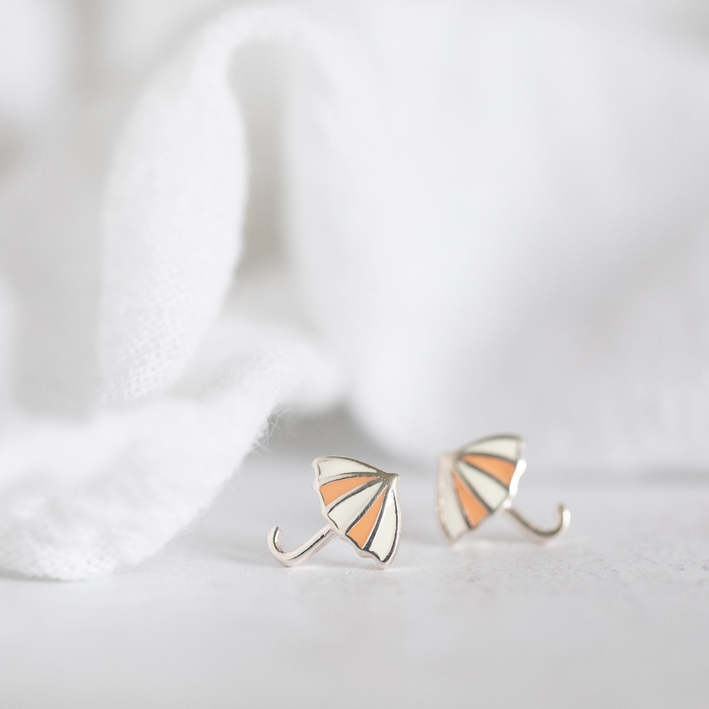 Mini Umbrella Studs (S925) - Only 1 left! - Picture 3 of 7